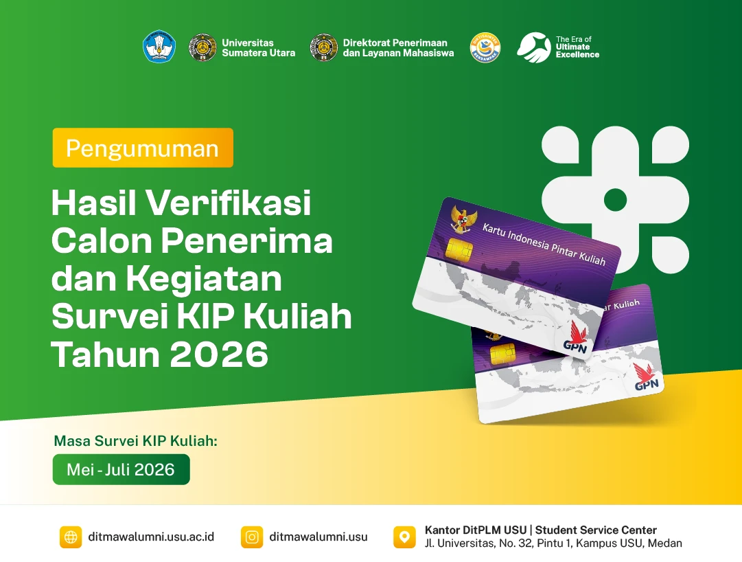 Pengumuman Hasil Verifikasi Calon Penerima dan Kegiatan Survei KIP Kuliah Tahun 2026